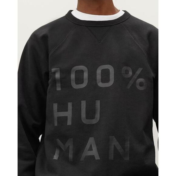 Everlane Black 100% Human Sweatshirt NWOT - Picture 4 of 6